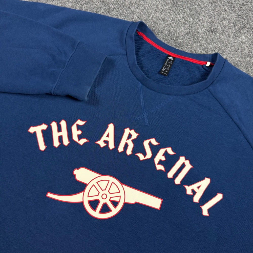 Adidas Arsenal FC Crewneck Sweatshirt Mens 2XL Navy Blue Cannon Graphic Pullover